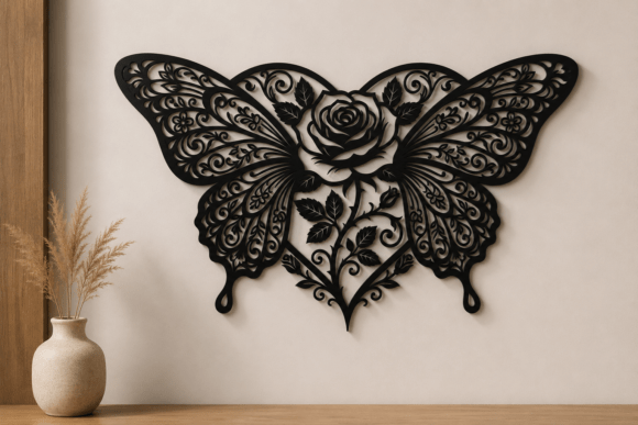 Download Butterfly Rose Laser Cut - Laser cut Collection