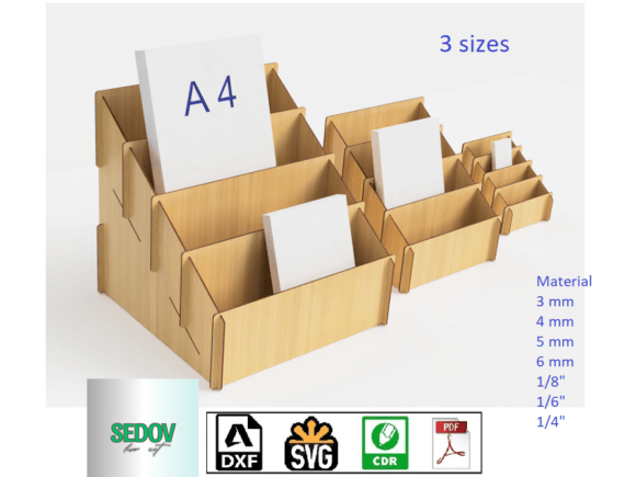 Download Laser Cut 4 Tier Display Case 3 Sizes - Laser cut Collection