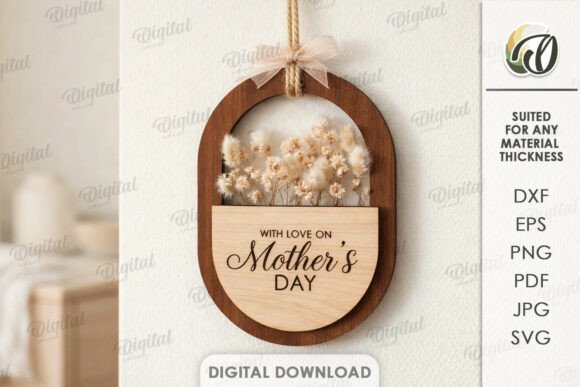 Download Mother's Day Floral Decor Laser Cut - Laser cut Collection