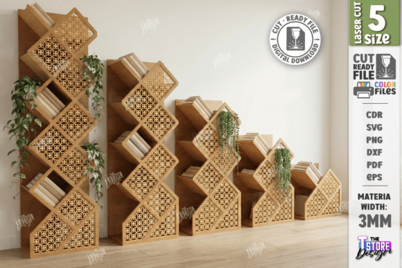 Download Vertical Tree Bookshelf Laser Cut | CNC - Laser cut Collection