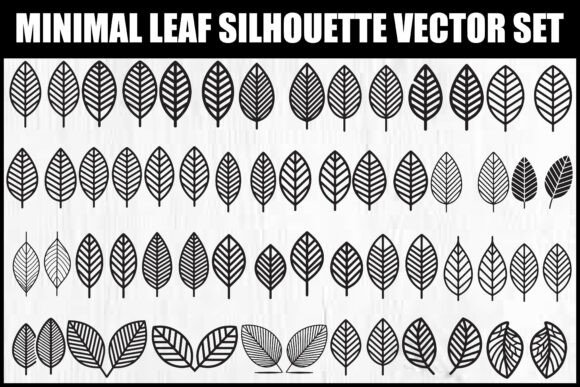 Download Minimal Leaf Silhouette Vector Set - Vector Collection