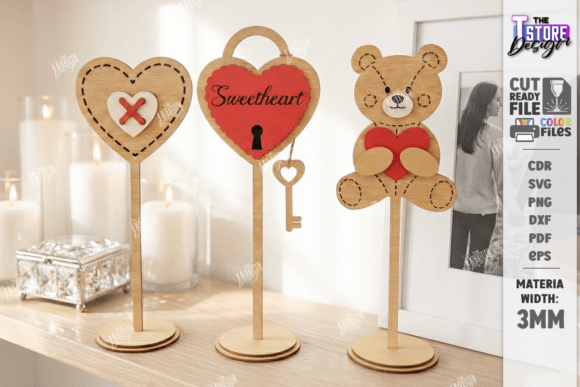 Download Love Table Decor Stand Laser Cut Kit SVG - Laser cut Collection