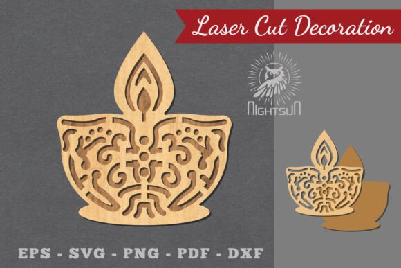 Download Diwali Lamp Laser Cut Decoration 4 - Laser cut Collection