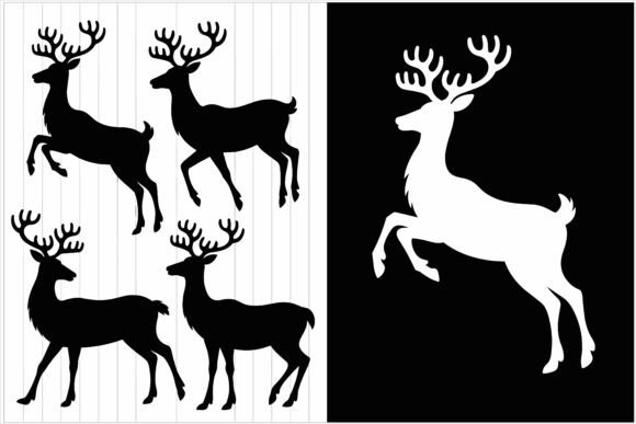 Download Christmas Reindeer Silhouette Vectors - Vector Collection
