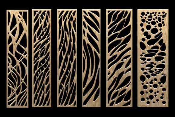 Download Modern Organic Laser Cut Panel Set - Laser cut Collection