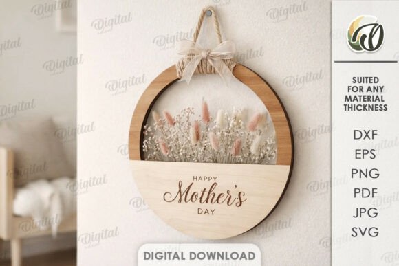 Download Mother's Day Floral Decor Laser Cut - Laser cut Collection