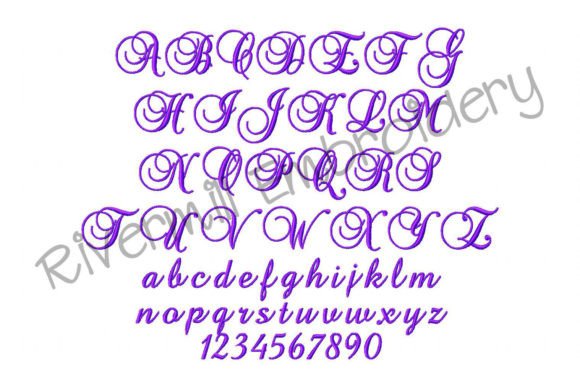 Download 1 1/2" Brock Script Embroidery Font - Premium Resources