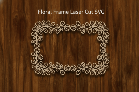 Download Floral Frame Laser Cut SVG - Laser cut Collection