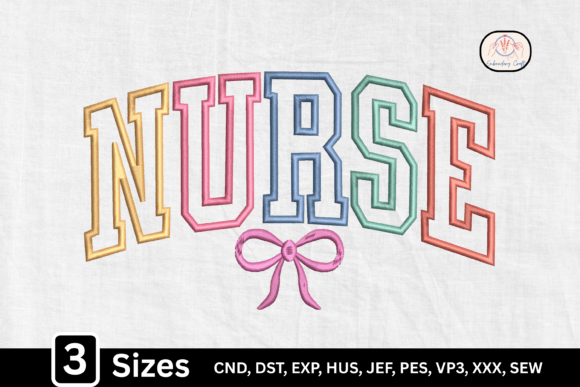 Download Pastel Varsity Letters Coquette Nurse - Premium Resources