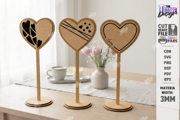 Download Love Table Decor Stand Laser Cut Kit SVG - Laser cut Collection