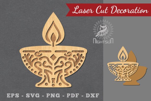 Download Diwali Lamp Laser Cut Decoration 3 - Laser cut Collection