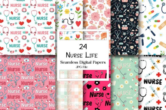 Download Nurse Life Seamless Repeat Pattern - Seamless repeat Collection