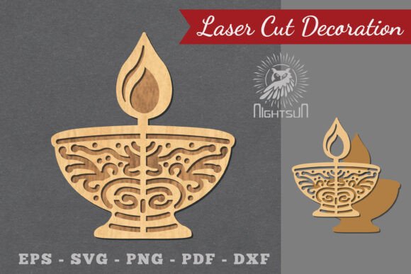 Download Diwali Lamp Laser Cut Decoration 2 - Laser cut Collection