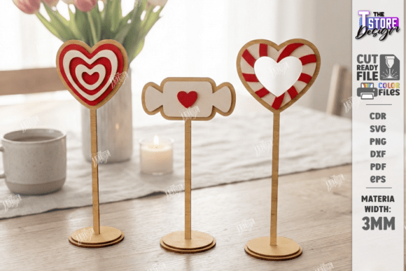Download Love Table Decor Stand Laser Cut Kit SVG - Laser cut Collection