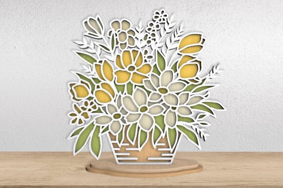Download Standing Floral Decor Laser Cut File - Laser cut Collection