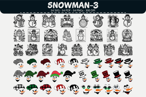 Download Snowman Vector Clipart – 54 Designs - Vector Collection