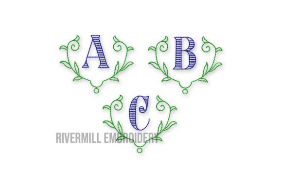 Download 2" Aston Monogram Embroidery Font - Premium Resources