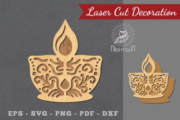 Download Diwali Lamp Laser Cut Decoration 5 - Laser cut Collection