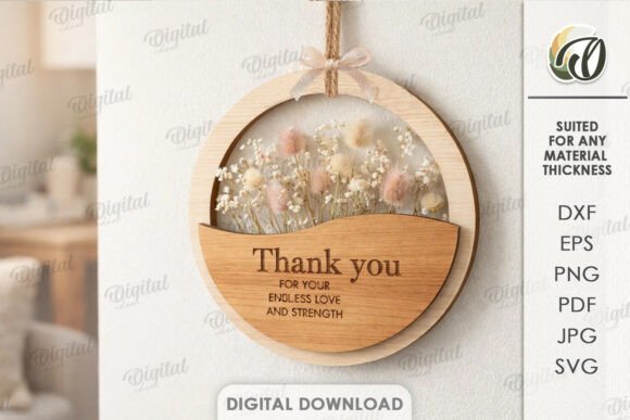 Download Mother's Day Floral Decor Laser Cut - Laser cut Collection