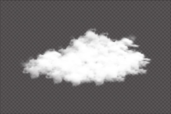 Download Cloud Isolated on Dark Background Vector - Vector Collection