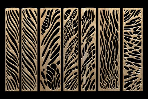 Download Modern Organic Laser Cut Panel Set - Laser cut Collection