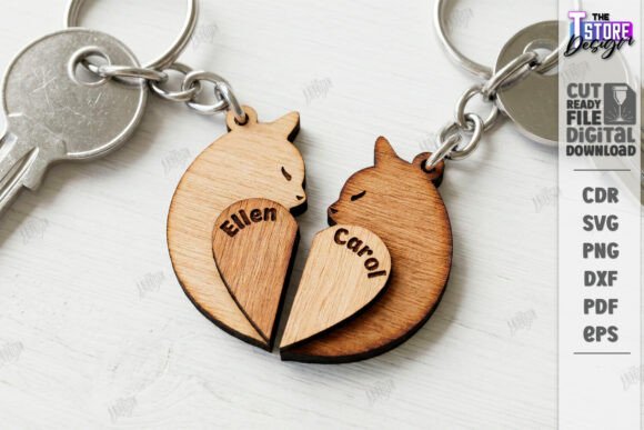 Download Family Name Keychains Laser Cut Kit |CNC - Laser cut Collection