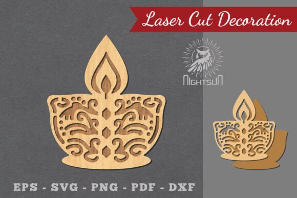 Download Diwali Lamp Laser Cut Decoration 6 - Laser cut Collection