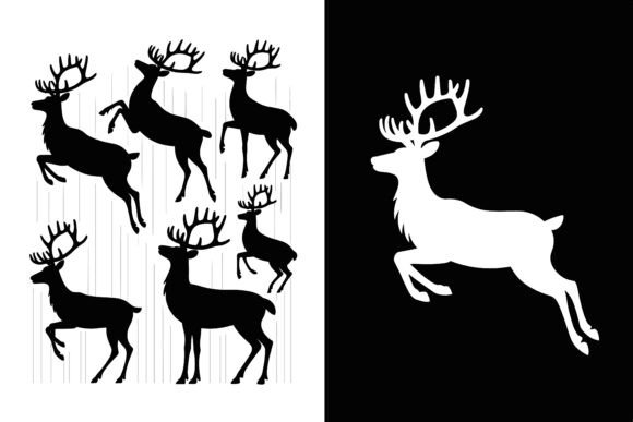 Download Christmas Reindeer Silhouette Vectors - Vector Collection