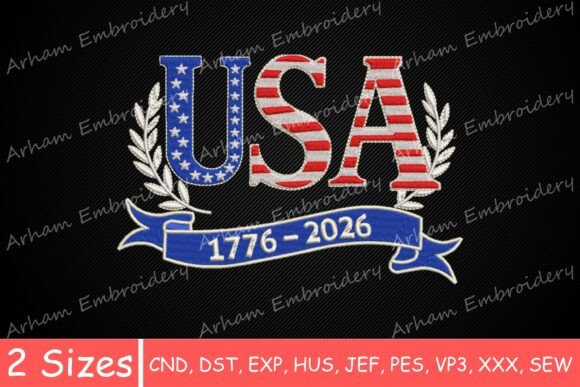 Download Patriotic USA 1776-2026 Flag Letters - Premium Resources